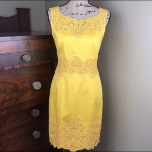 Antonio Melani Yellow Lace Detailed Dress